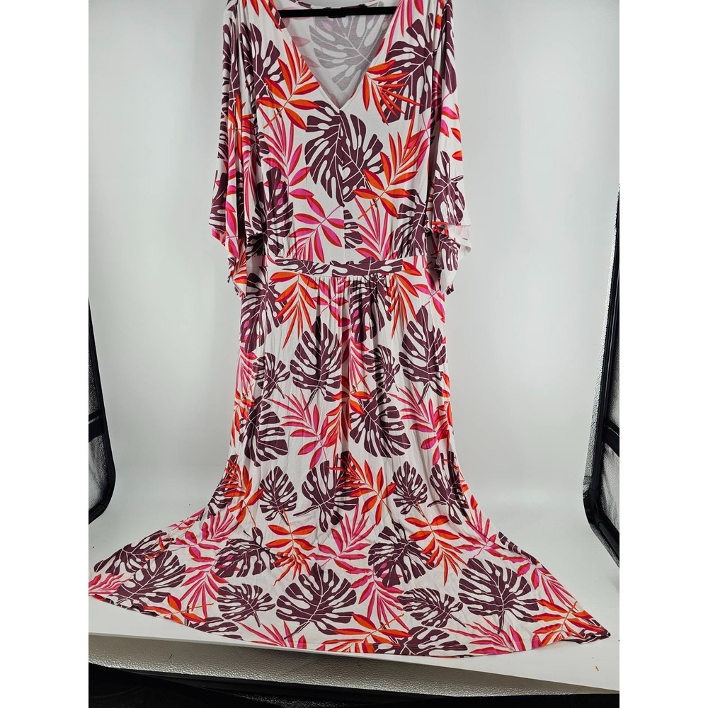 G By Giuliana Womens Plus Size Black Label Summer Dress Multi Floral Size 3X